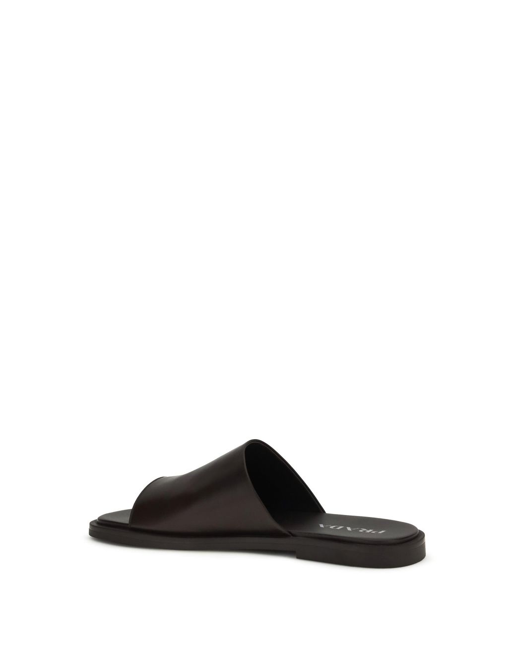 Prada Black Leather Slide Sandals for men