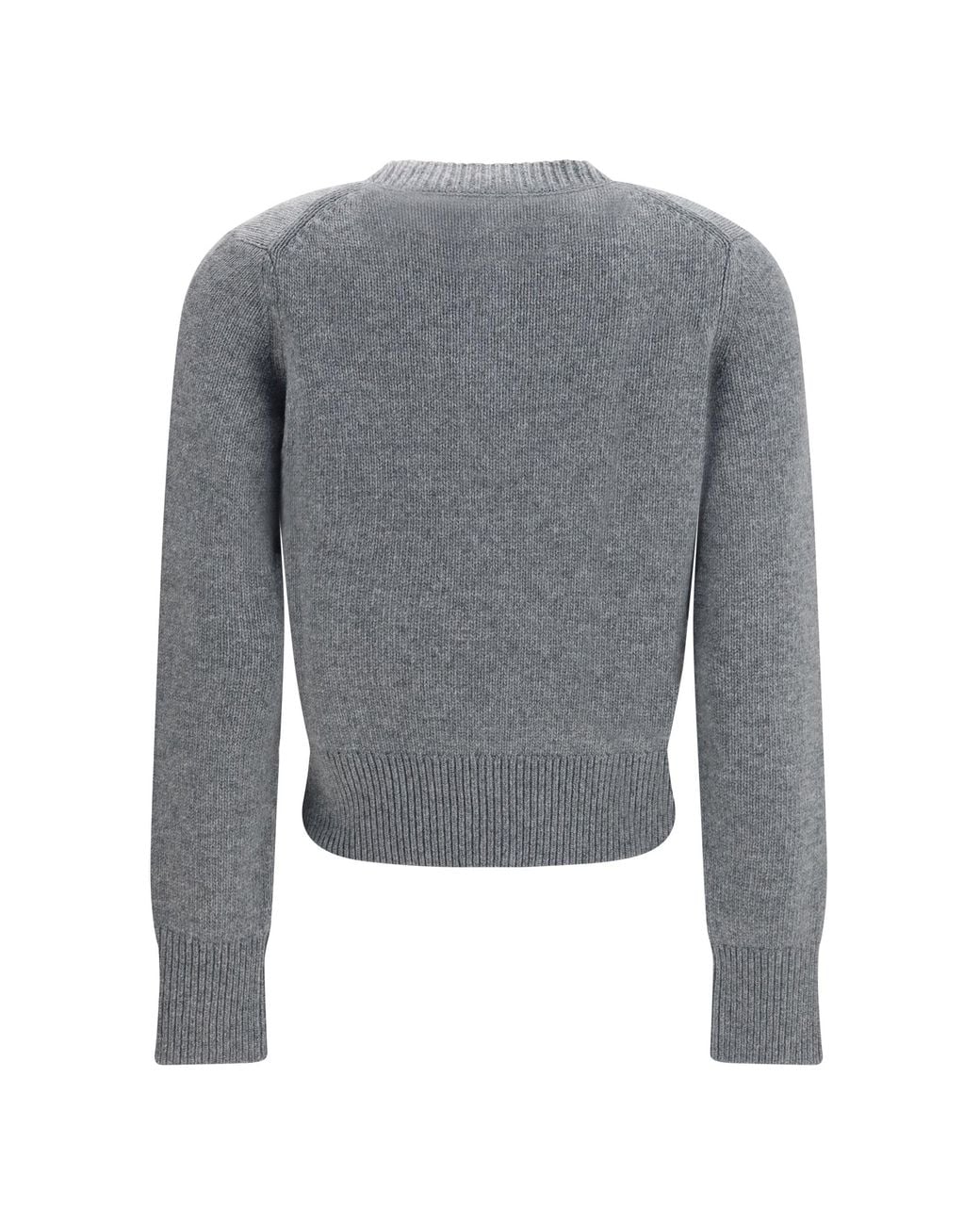 Burberry Gray Wool Cashmere Cardigan Melange
