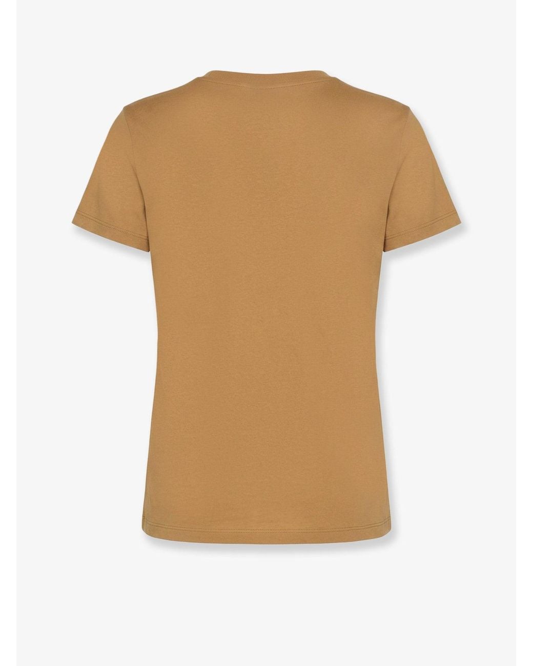 Max Mara White Papaia Cotton T-Shirt With Monogramma