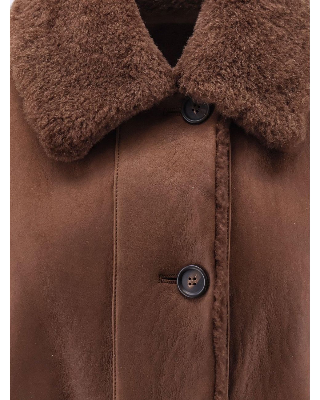 Brunello Cucinelli Brown Shearling Sleeveless Jacket