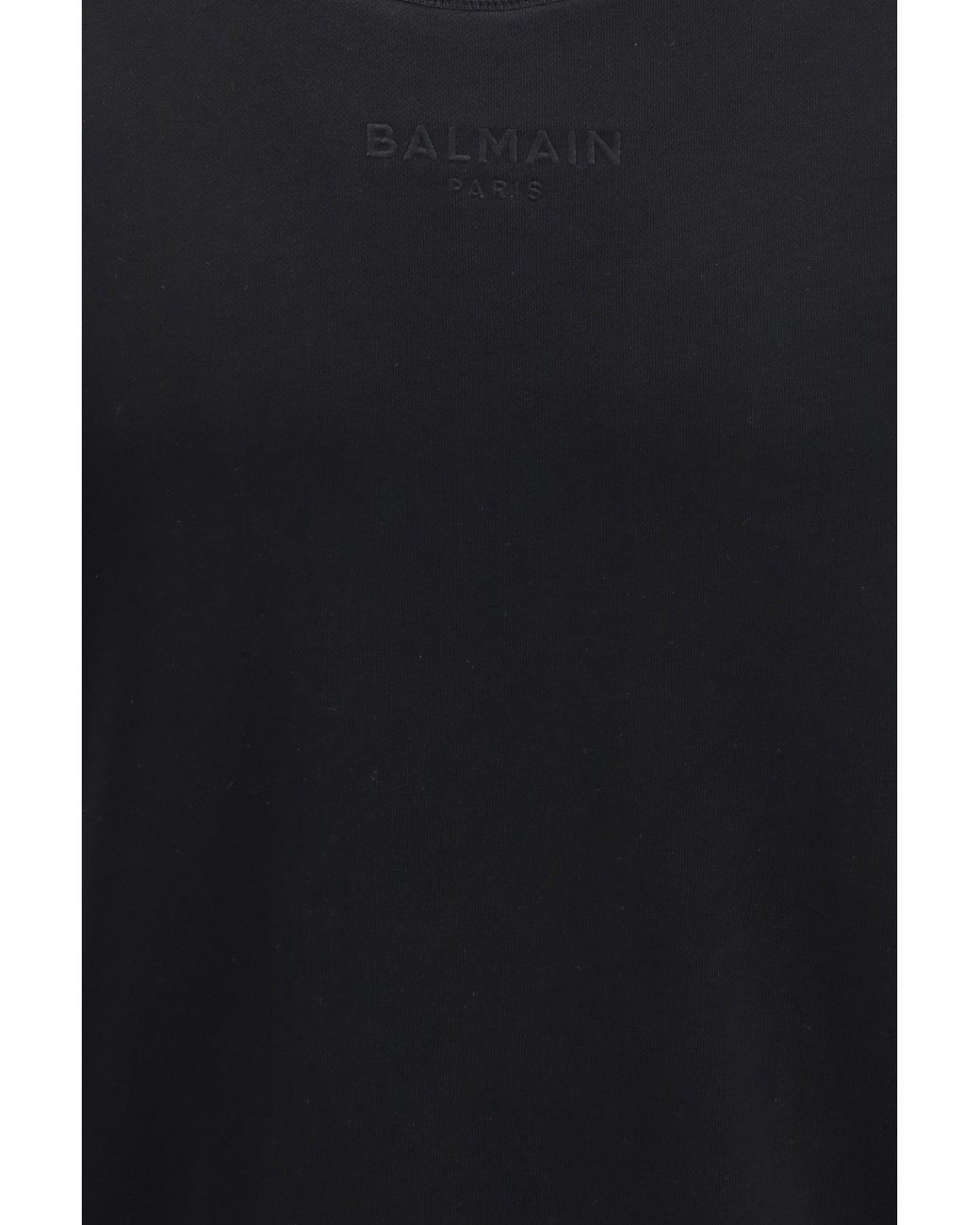 Balmain Blue Embroidered Logo Crewneck Sweatshirt for men