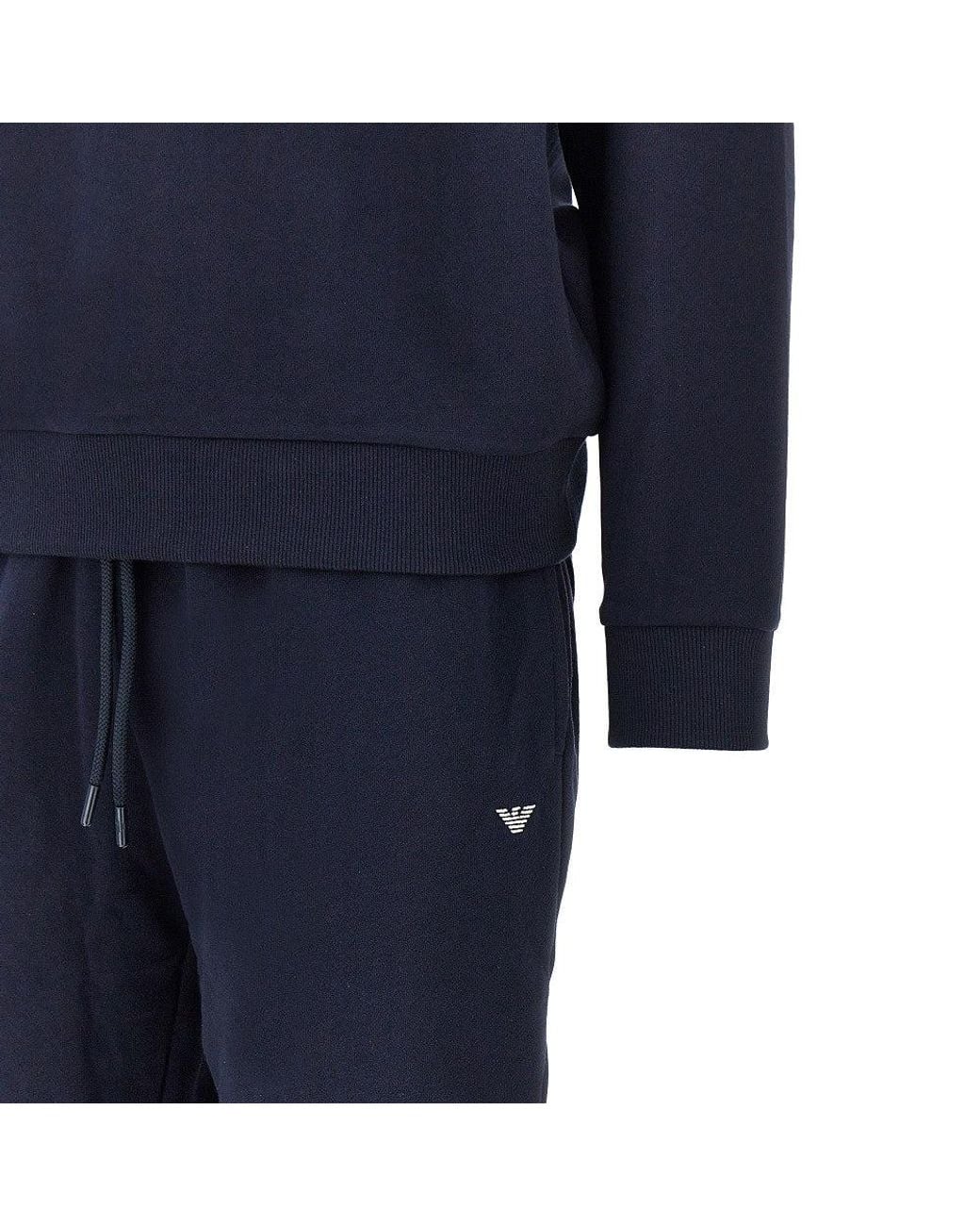 EA BODYWEAR Blue Cotton-Blend Loungewear Set for men