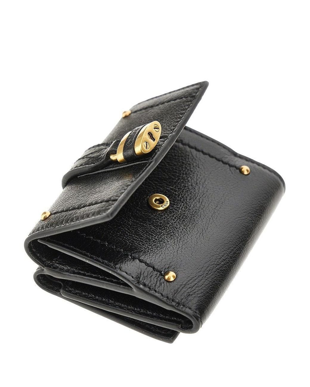 Chloé Black 'Mini Paddington' Tri-Fold Wallet