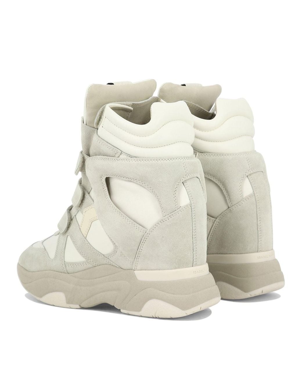 Isabel Marant White Balskee High-Top Suede Sneakers