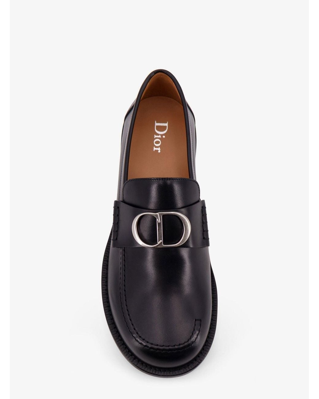 Dior Black Dior Archie Leather Loafers for men