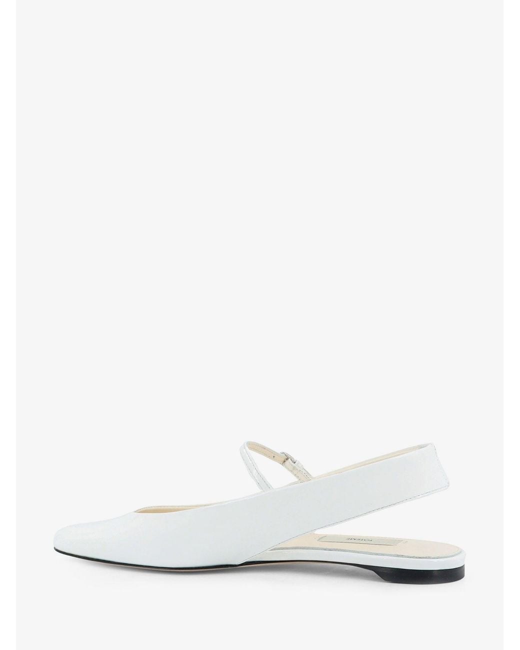 Totême White Leather Ballet Flats