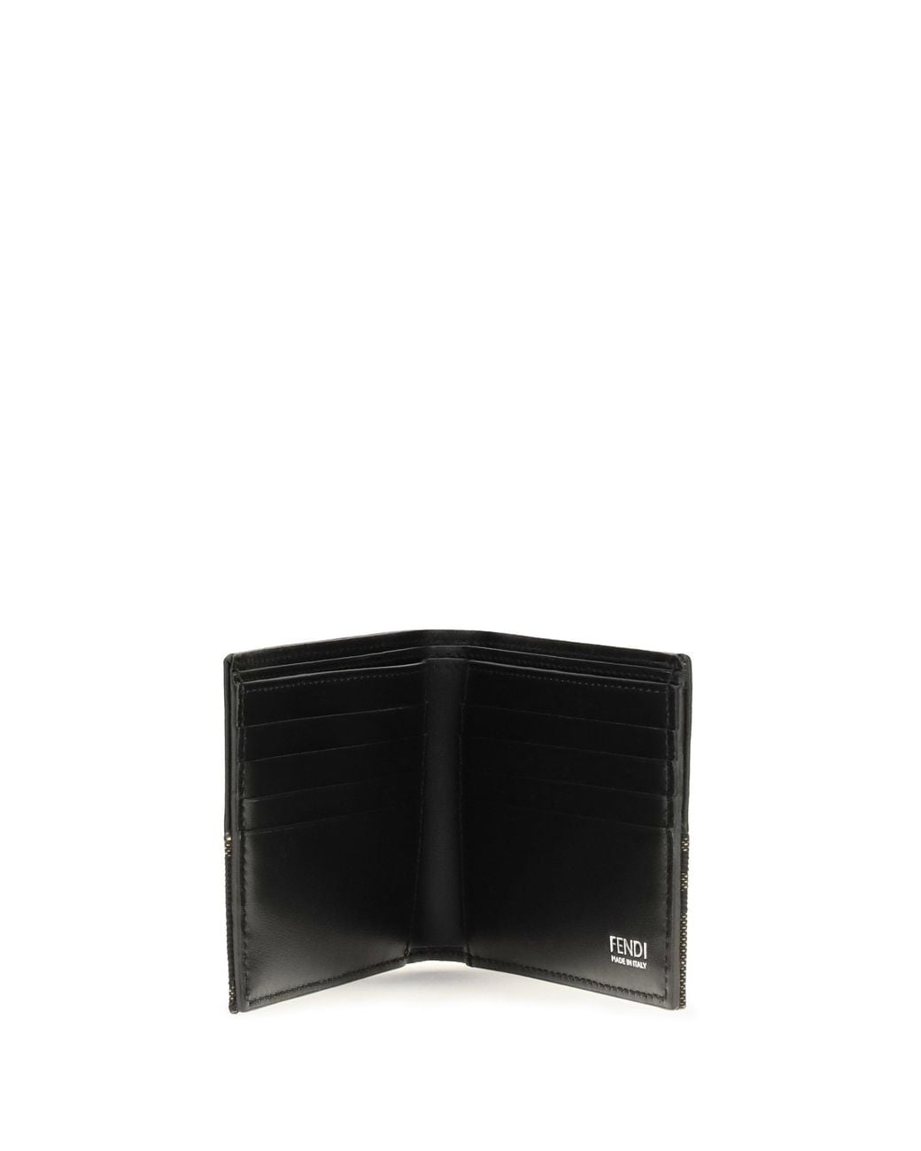 Fendi Gray Ff Jacquard Bifold Wallet for men