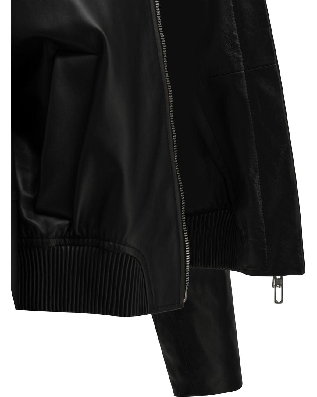 Max Mara Black Nappa Leather Jacket