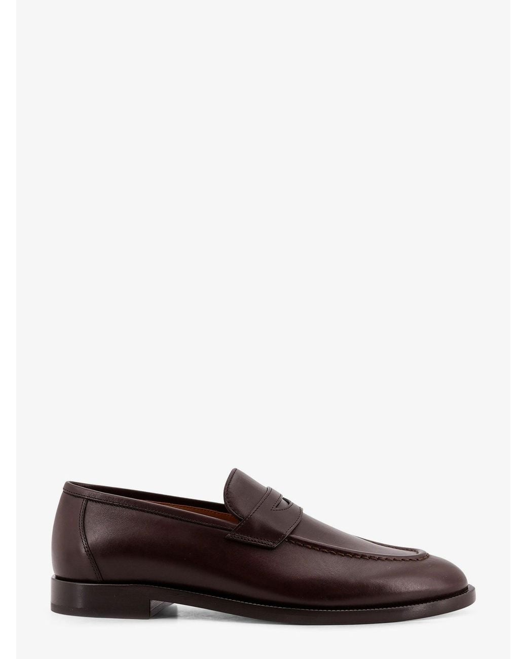 Loro Piana Brown Sergio Walk Leather Loafers