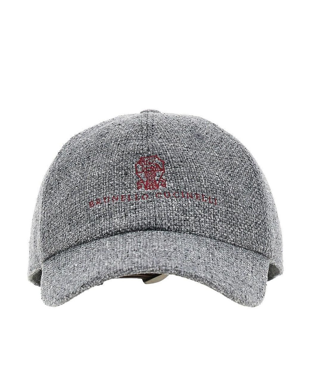 Brunello Cucinelli Gray Linen, Wool And Silk Baseball Cap for men