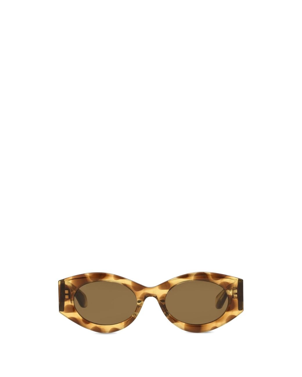 Alaïa Metallic Alaia Oval Sunglasses