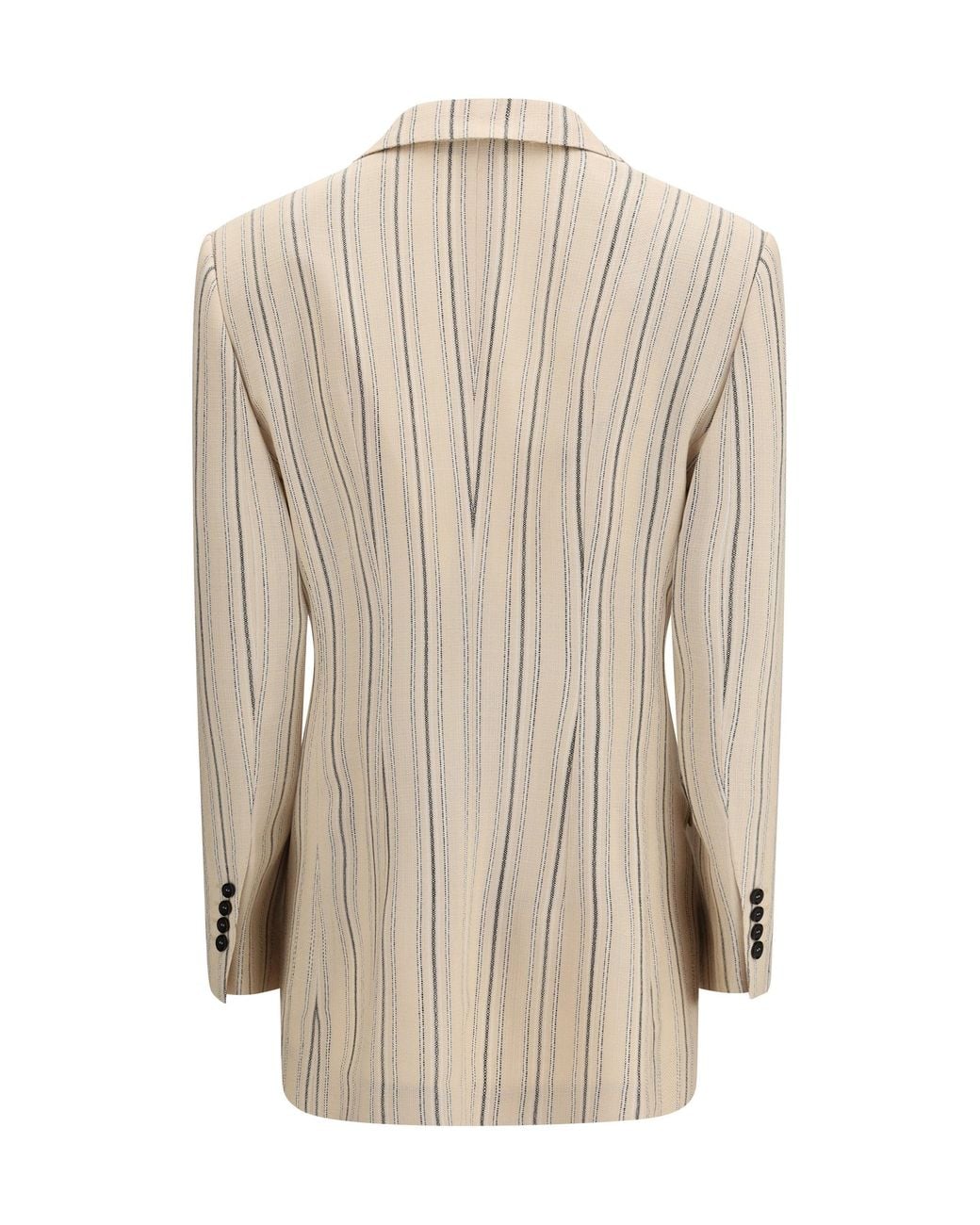 Dolce & Gabbana Natural Dolce & Gabbana Single-Breasted Regimental Pinstripe Jacket