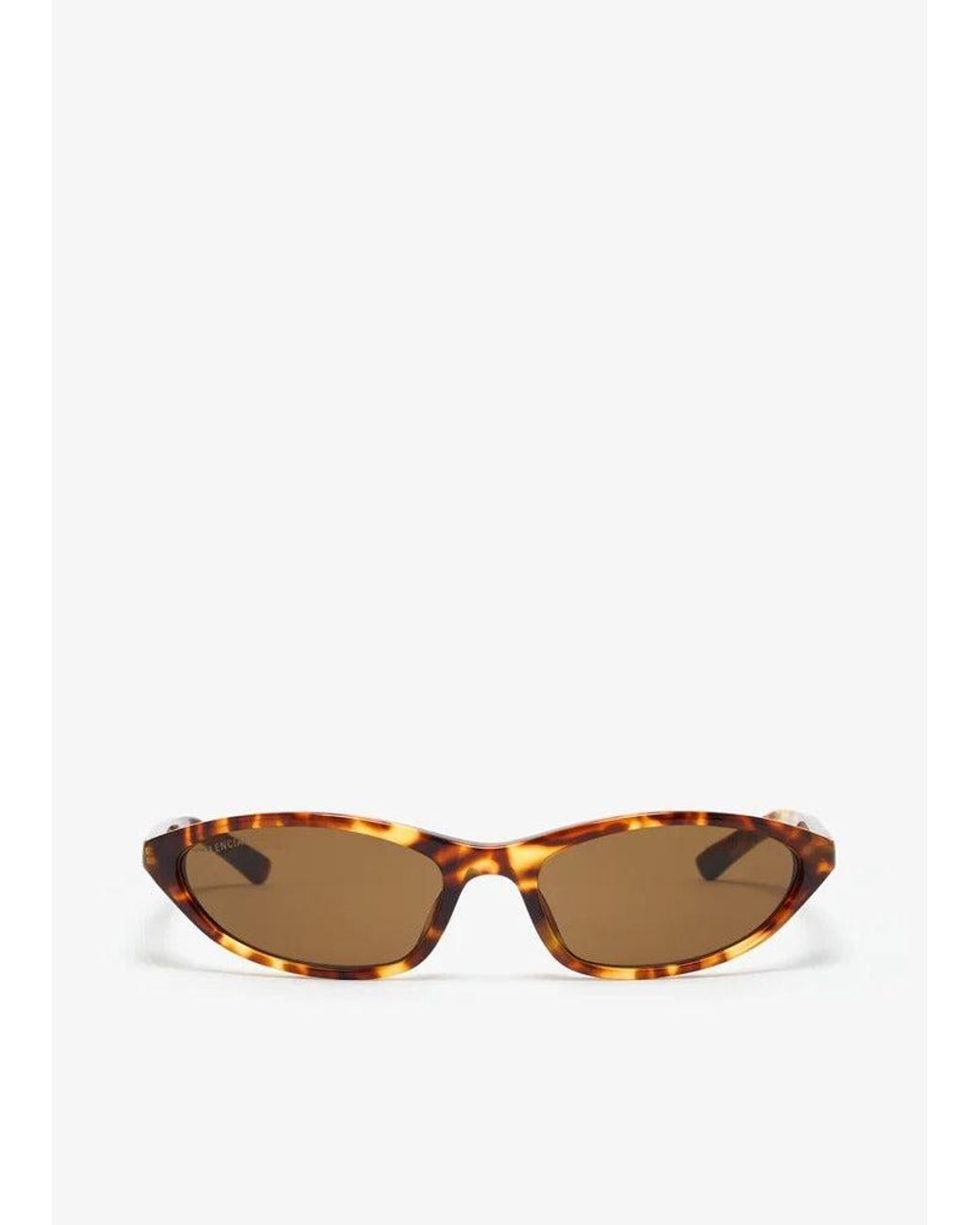 Balenciaga White "Neo Oval 2.0" Sunglasses
