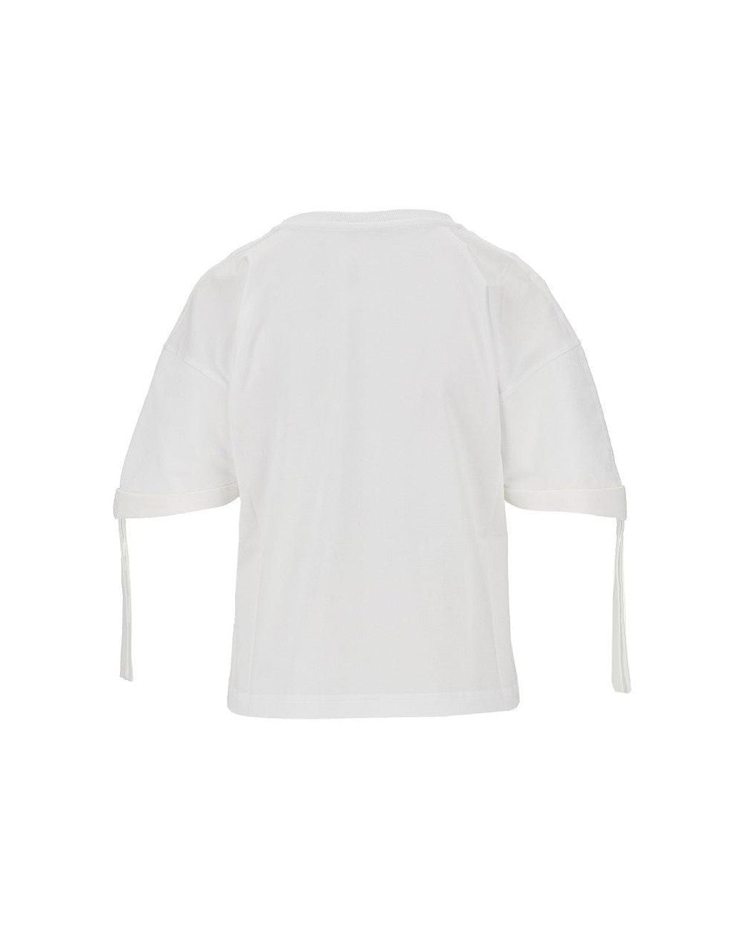 Givenchy White Jersey T-Shirt With Logo Embroidery