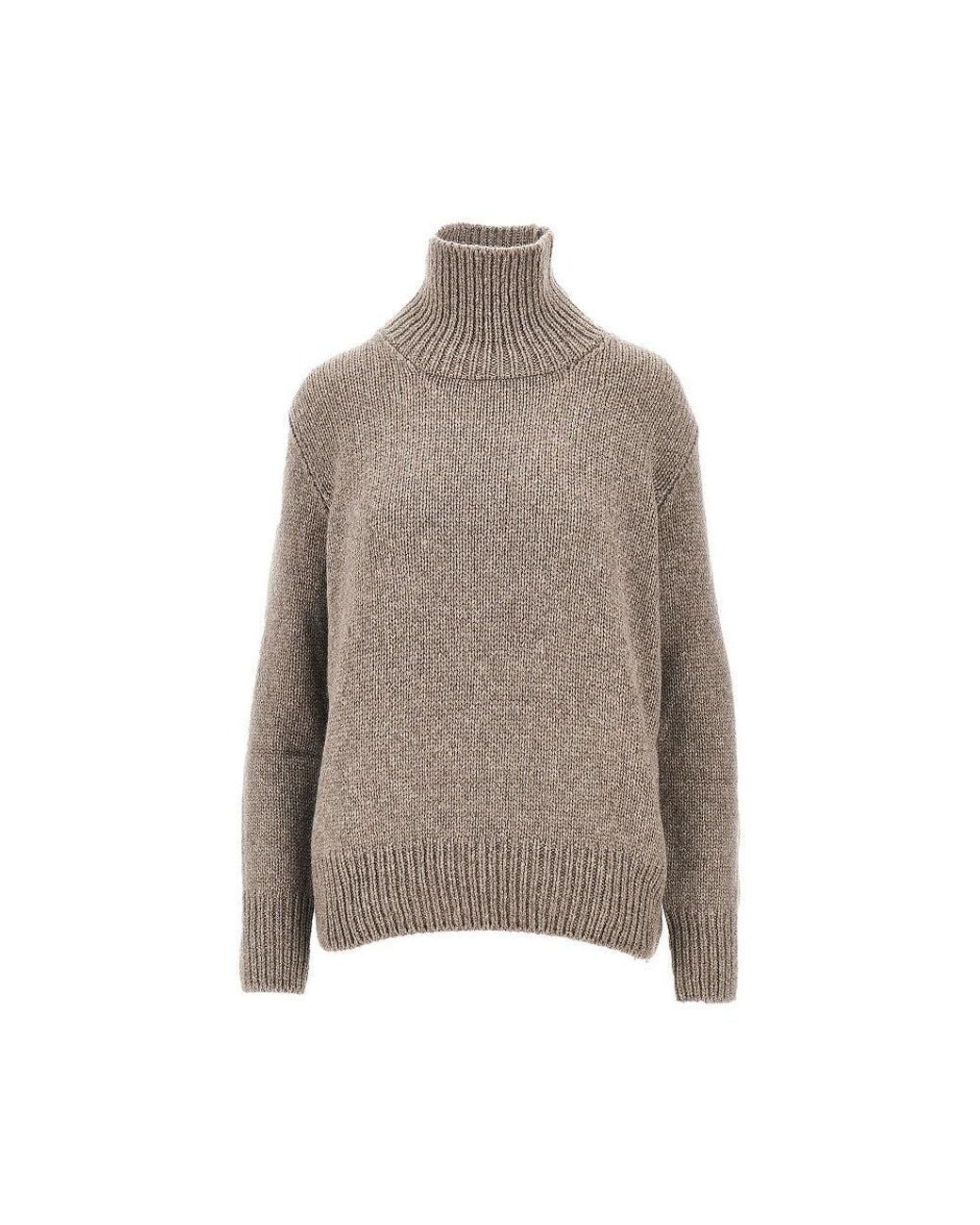 The Row Gray 'Pira' Turtleneck Sweater