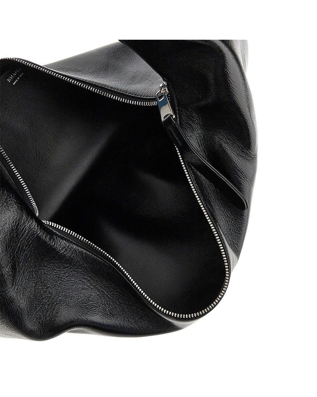 Khaite Black Medium 'Olivia' Leather Hobo Bag
