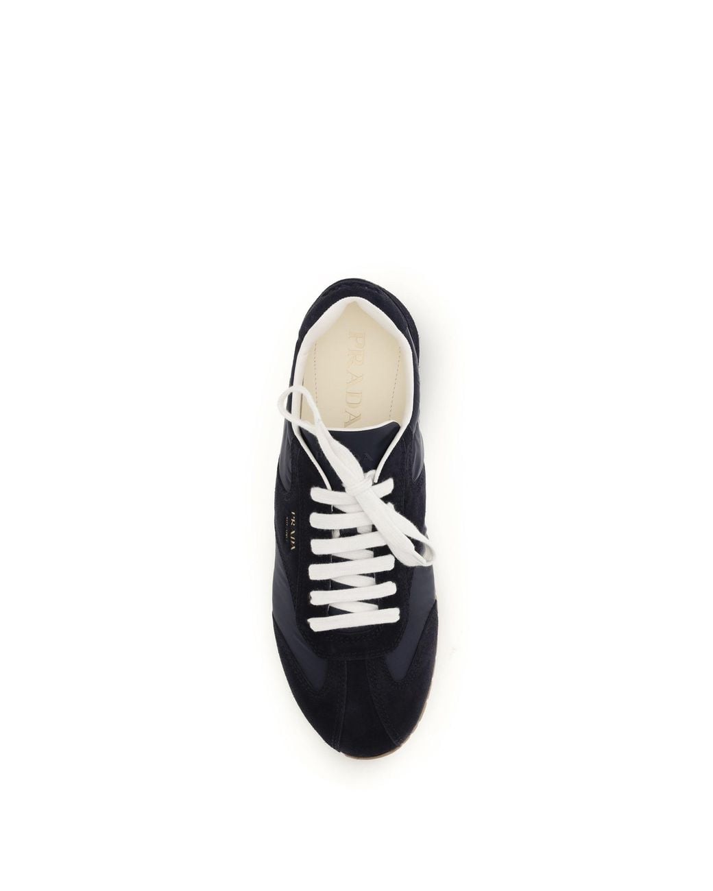 Prada White Suede And Fabric Sneakers for men