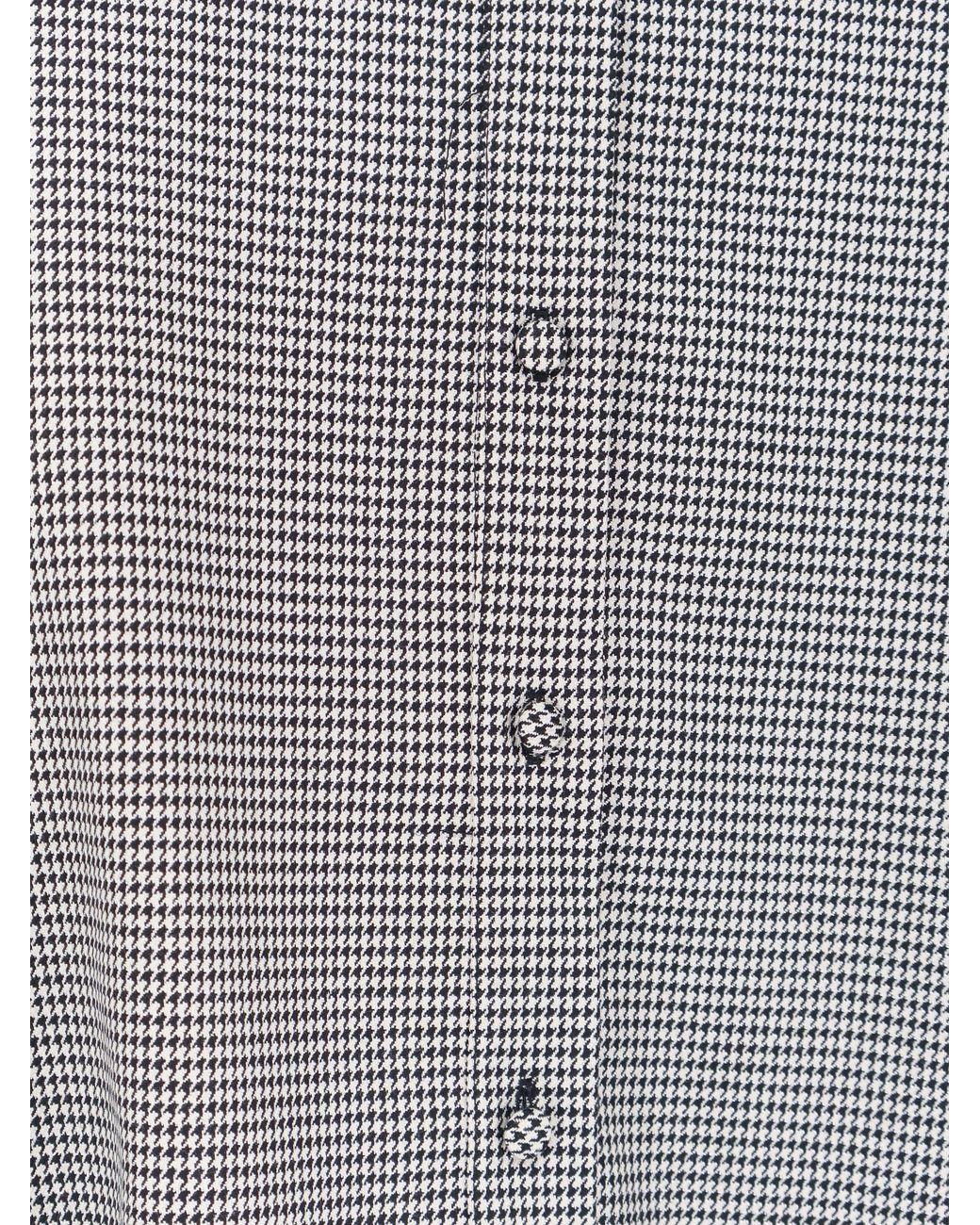 ACTUALEE Gray Pied-De-Poule Shirt With Lurex Effect