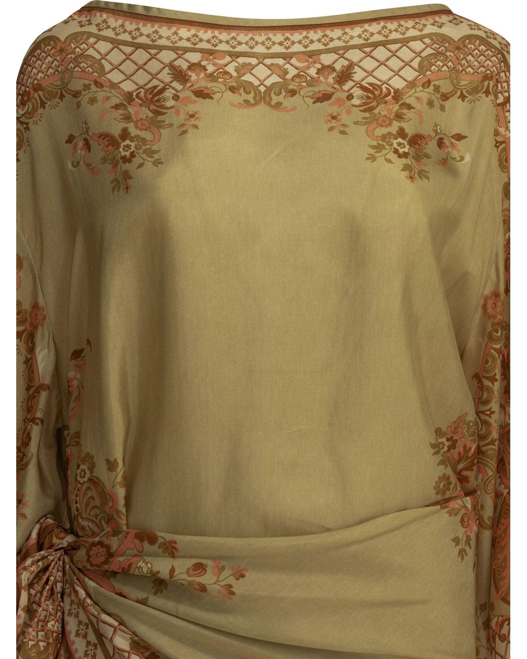 Zimmermann Natural Aster Draped Midi Dress