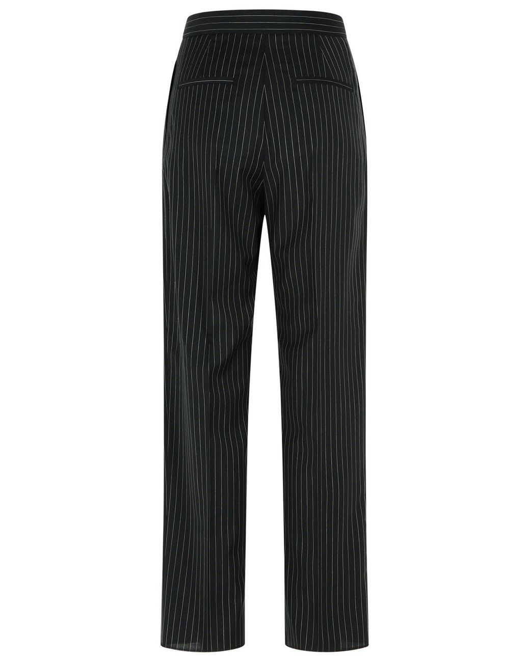 Max Mara Black 'Sesamo Carrot' Virgin Wool Tela Pants