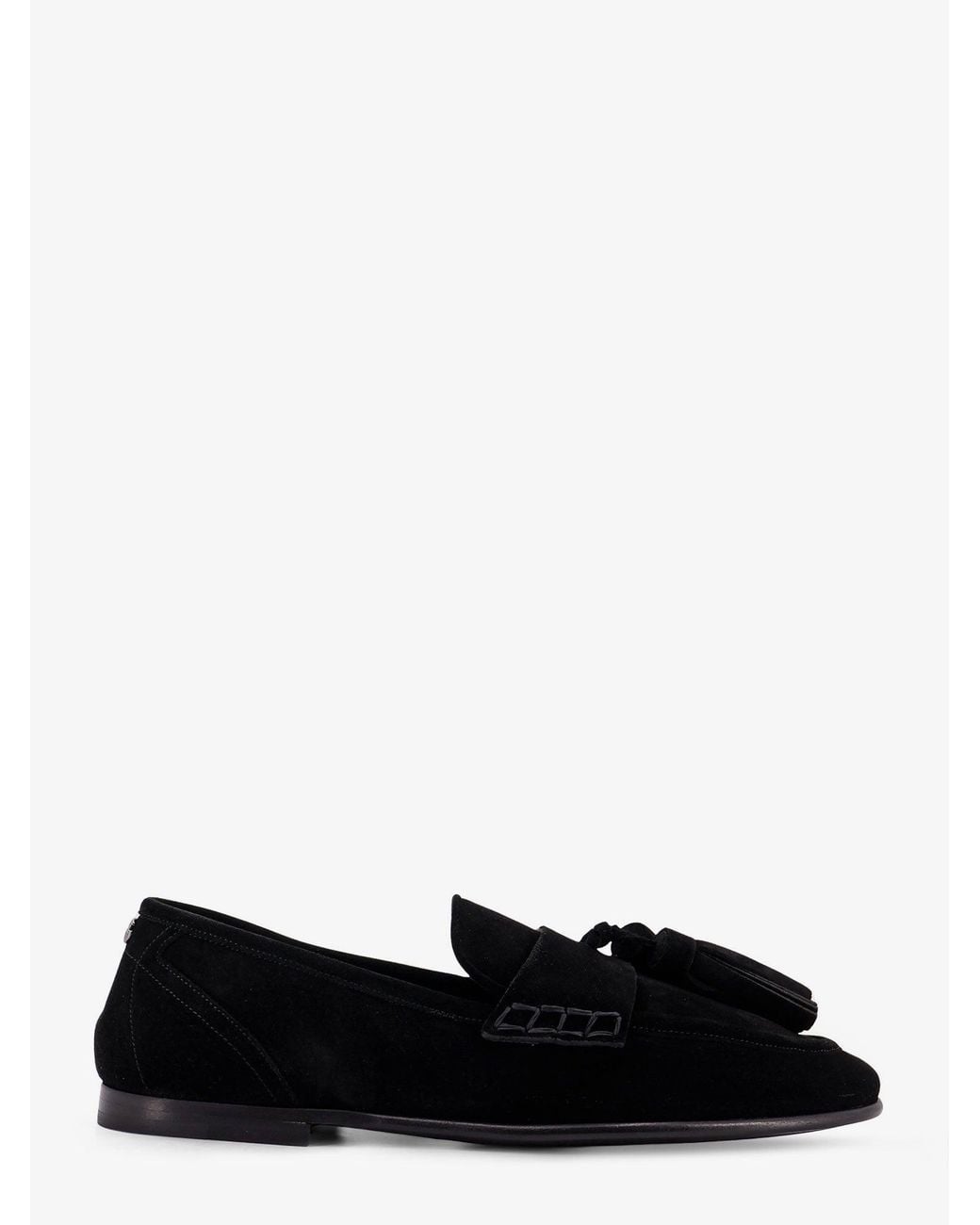 Dolce & Gabbana Black Ariosto Suede Loafers for men