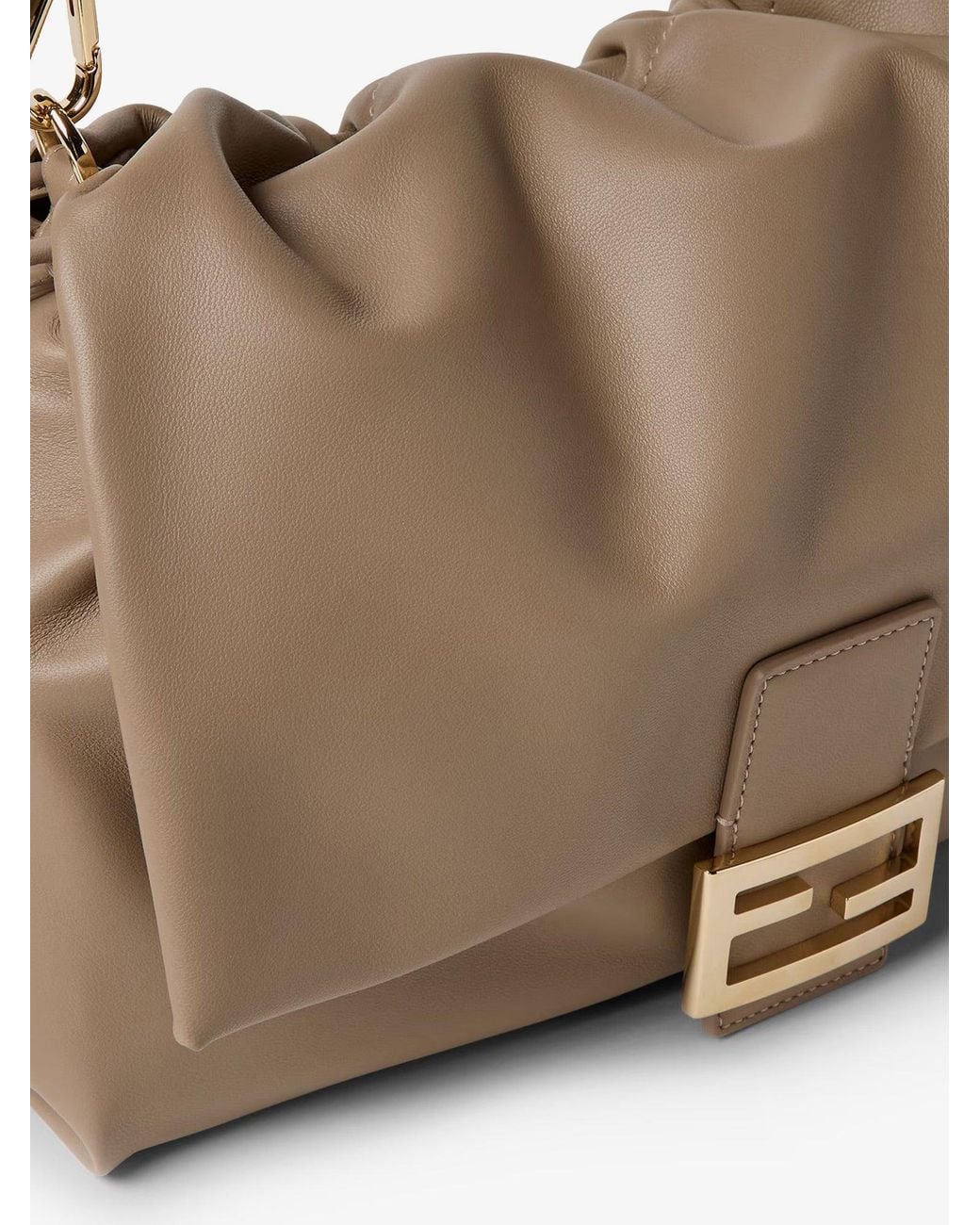 Fendi Natural Baguette Soft Large Leather Bag