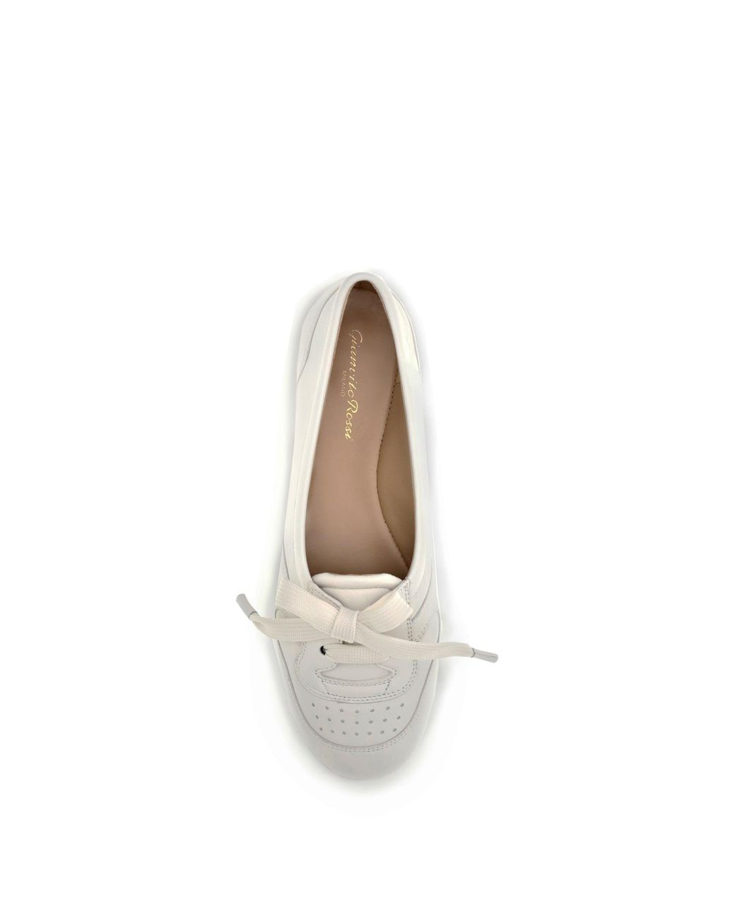 Gianvito Rossi White Vault Ballerinas