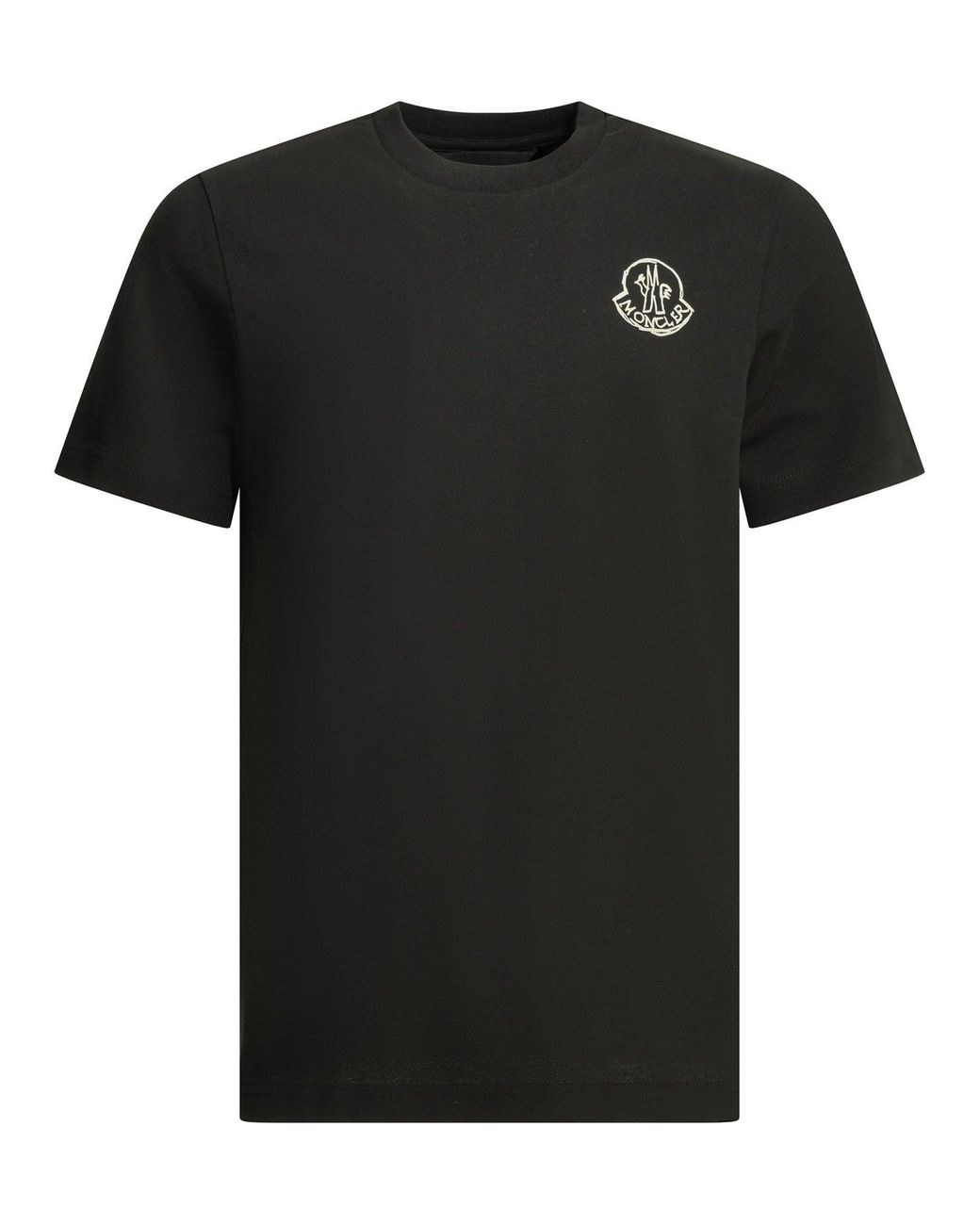Moncler Black Crewneck T-Shirt for men
