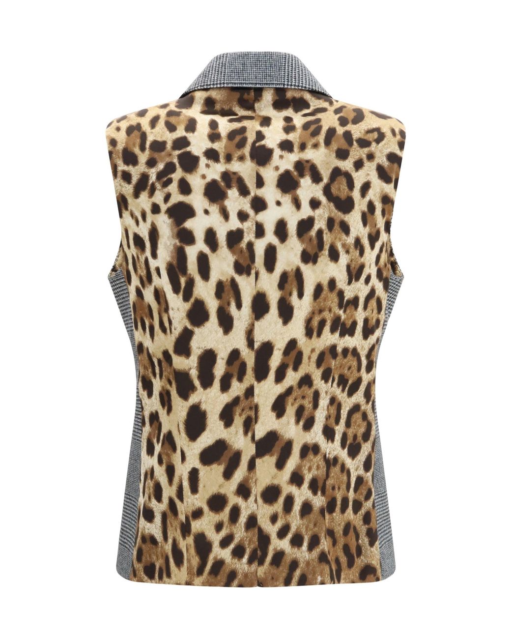 Dolce & Gabbana Gray Dolce & Gabbana Prince Of Wales Double Breasted Vest