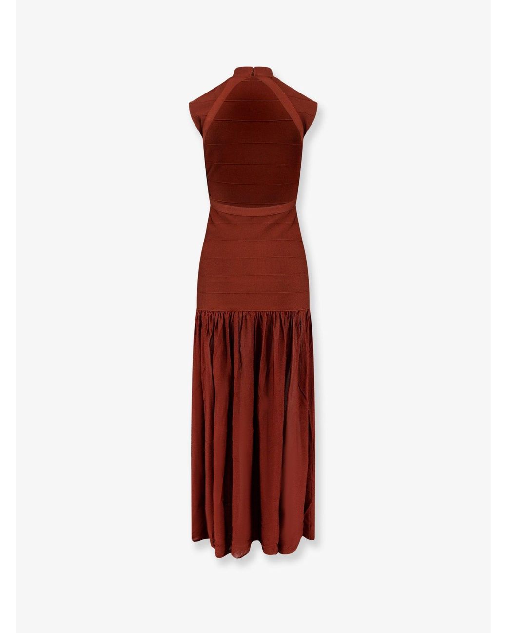 retroféte Red Zosima Long Viscose Dress