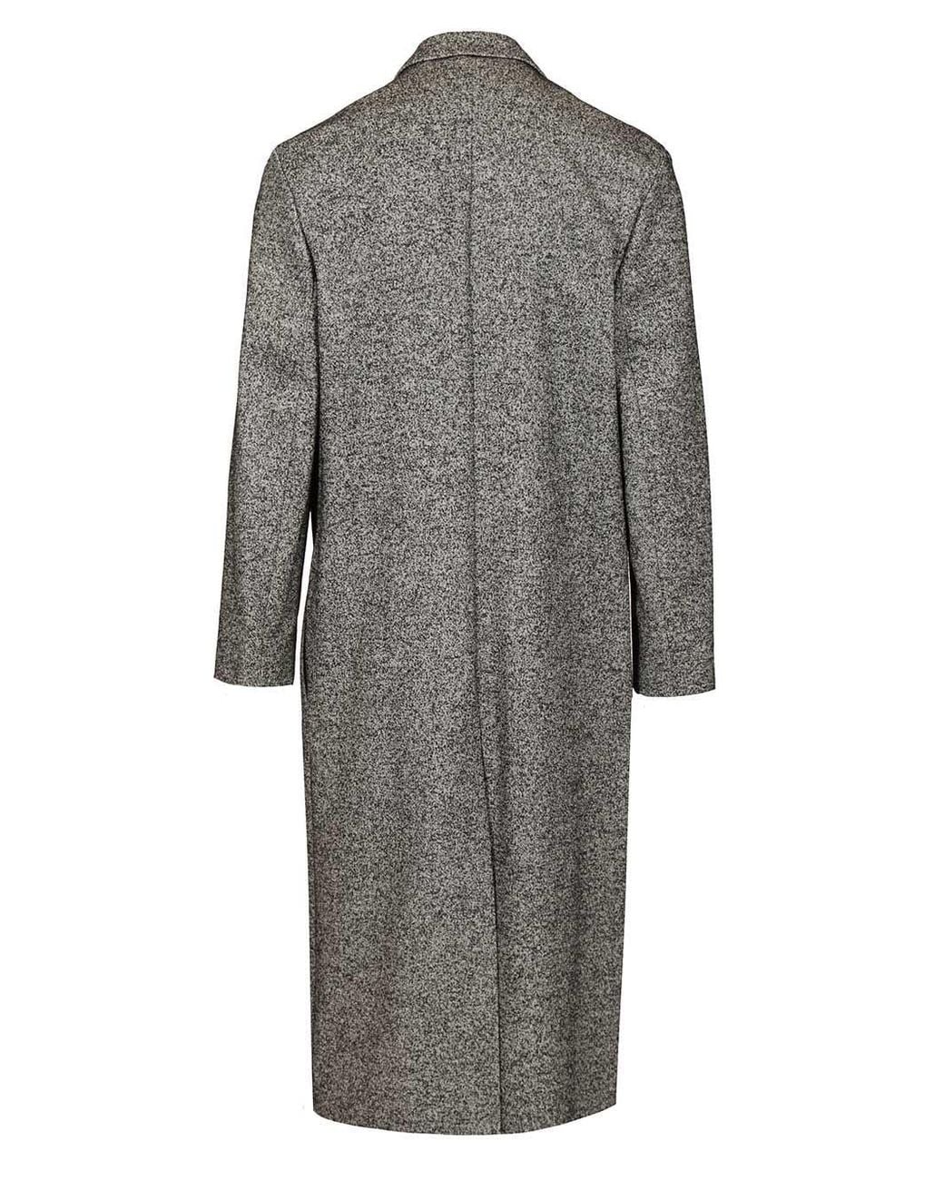 Loewe Gray Double-Breasted Wool Blend Coat for men