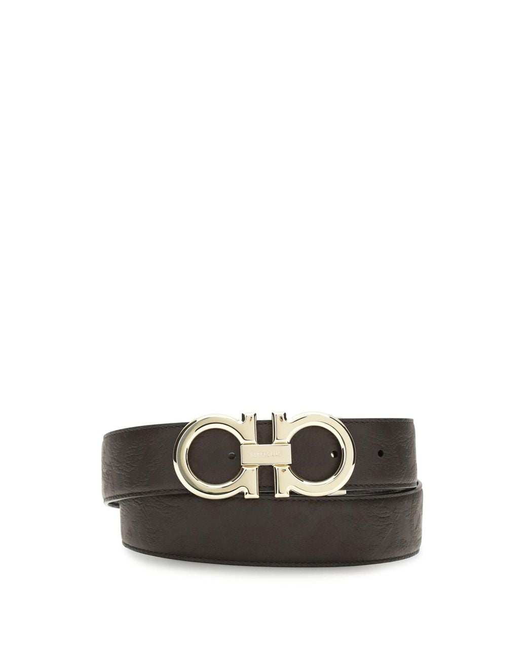 Ferragamo White Reversible And Adjustable Gancini Belt for men
