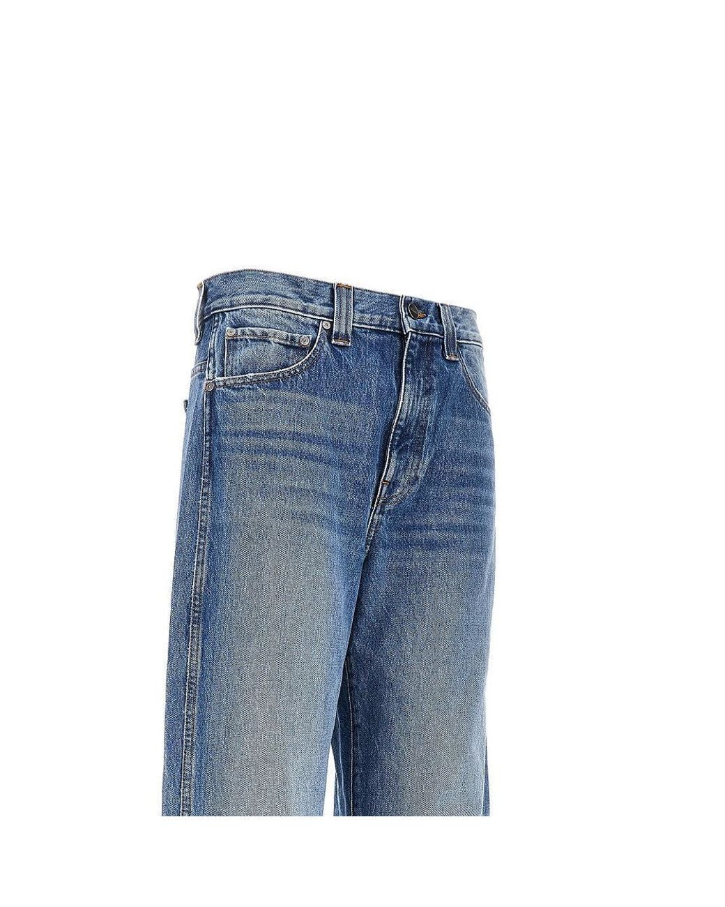 Khaite Blue 'Bonnie' Relaxed Fit Jeans