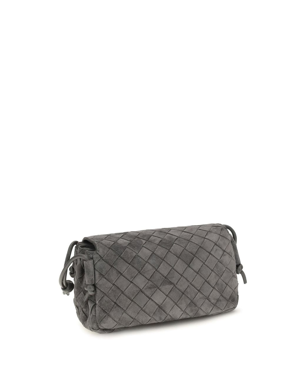 Bottega Veneta Gray Notturno Clutch Obsidian