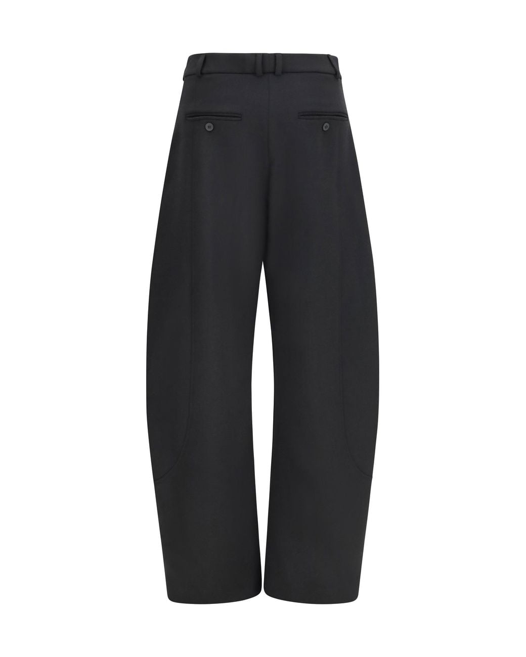 Nissa Blue Wool-Blend Straight-Leg Pants