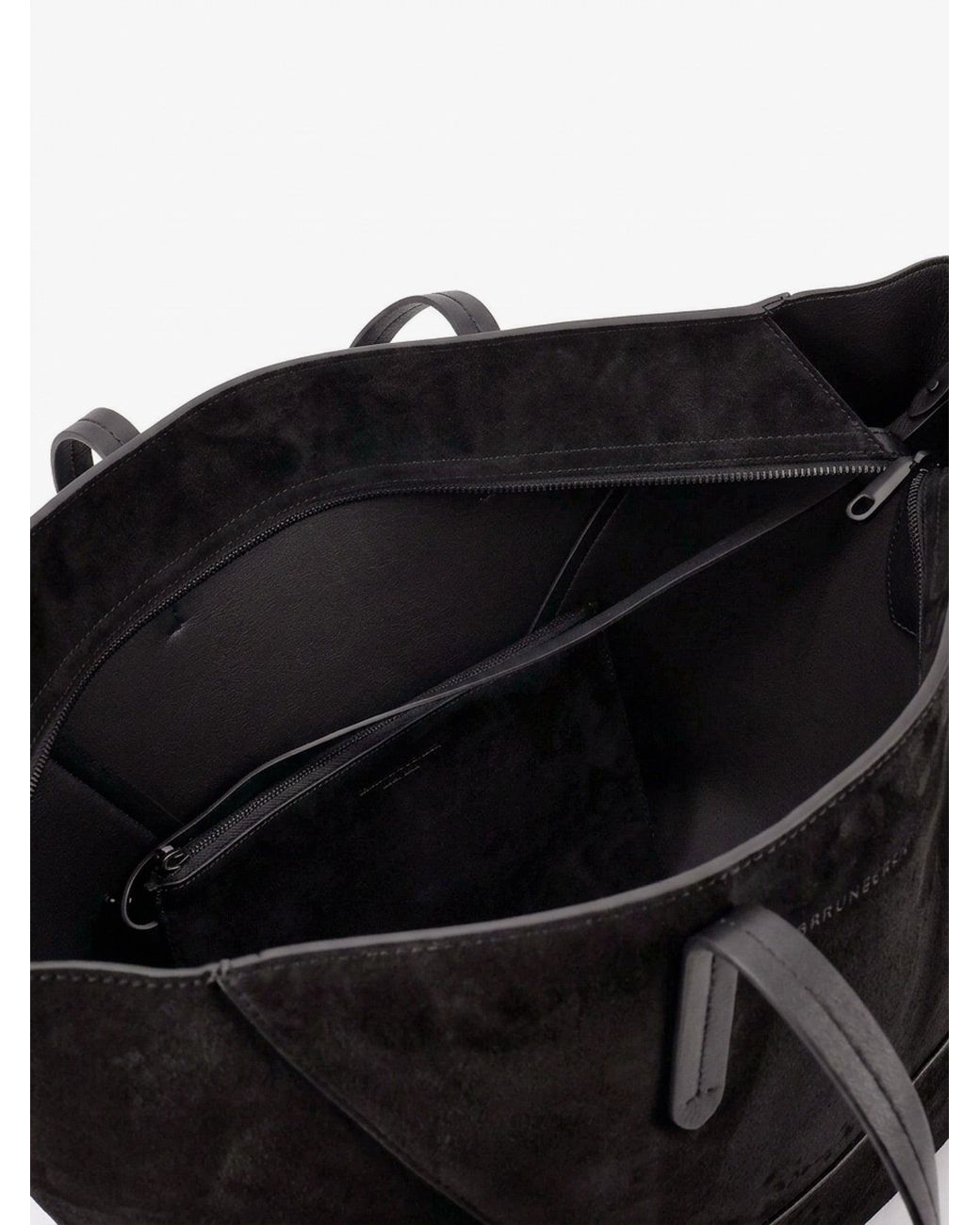 Brunello Cucinelli Black Bc Duo Suede Shoulder Bag With Engraved Logo