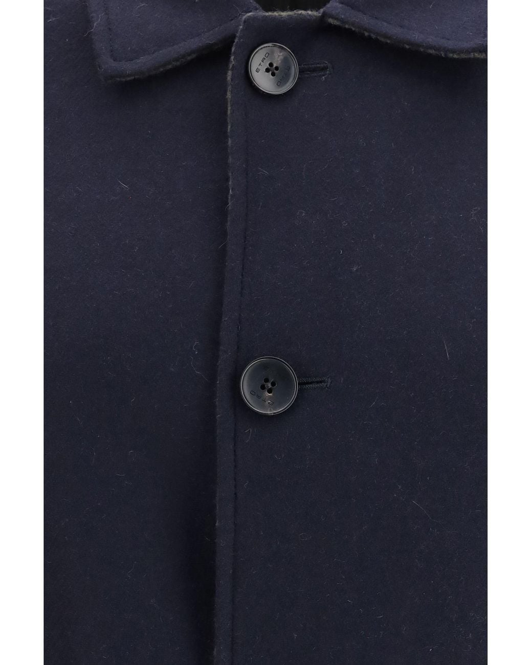 Etro Blue Soho Reversible Wool-Blend Coat for men