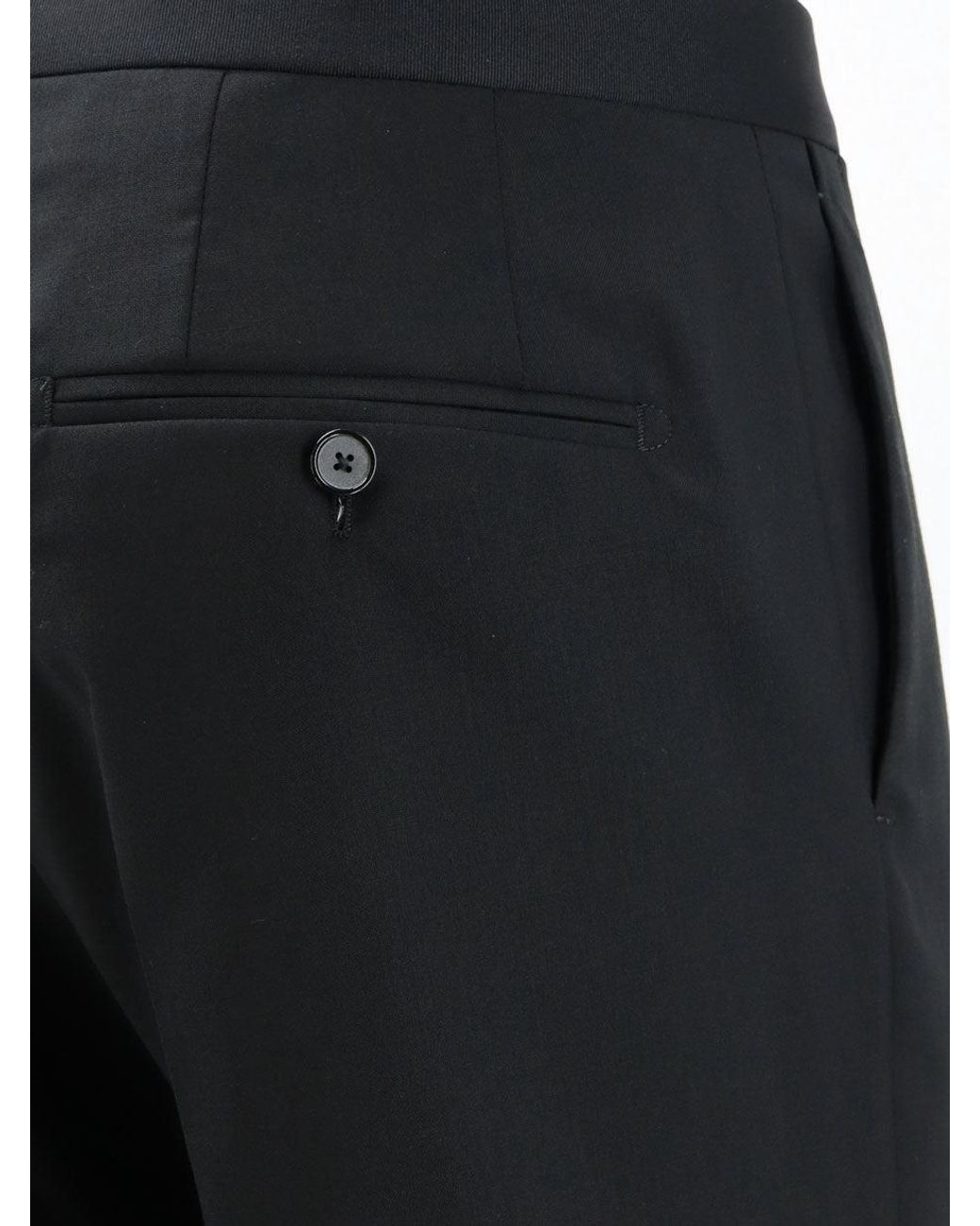 Tagliatore Black Virgin Wool Trousers for men