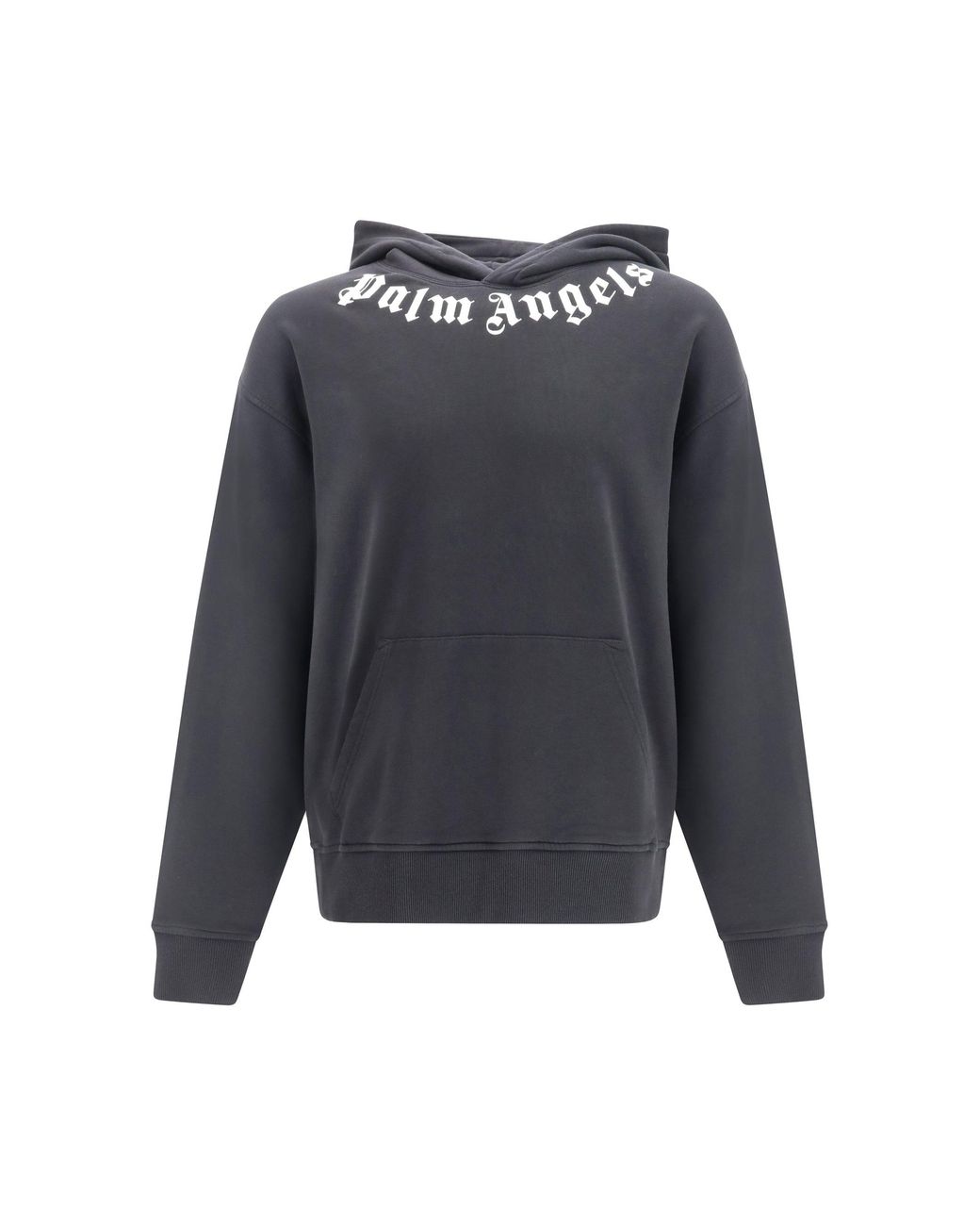 Palm Angels Gray Logo Hoodie for men