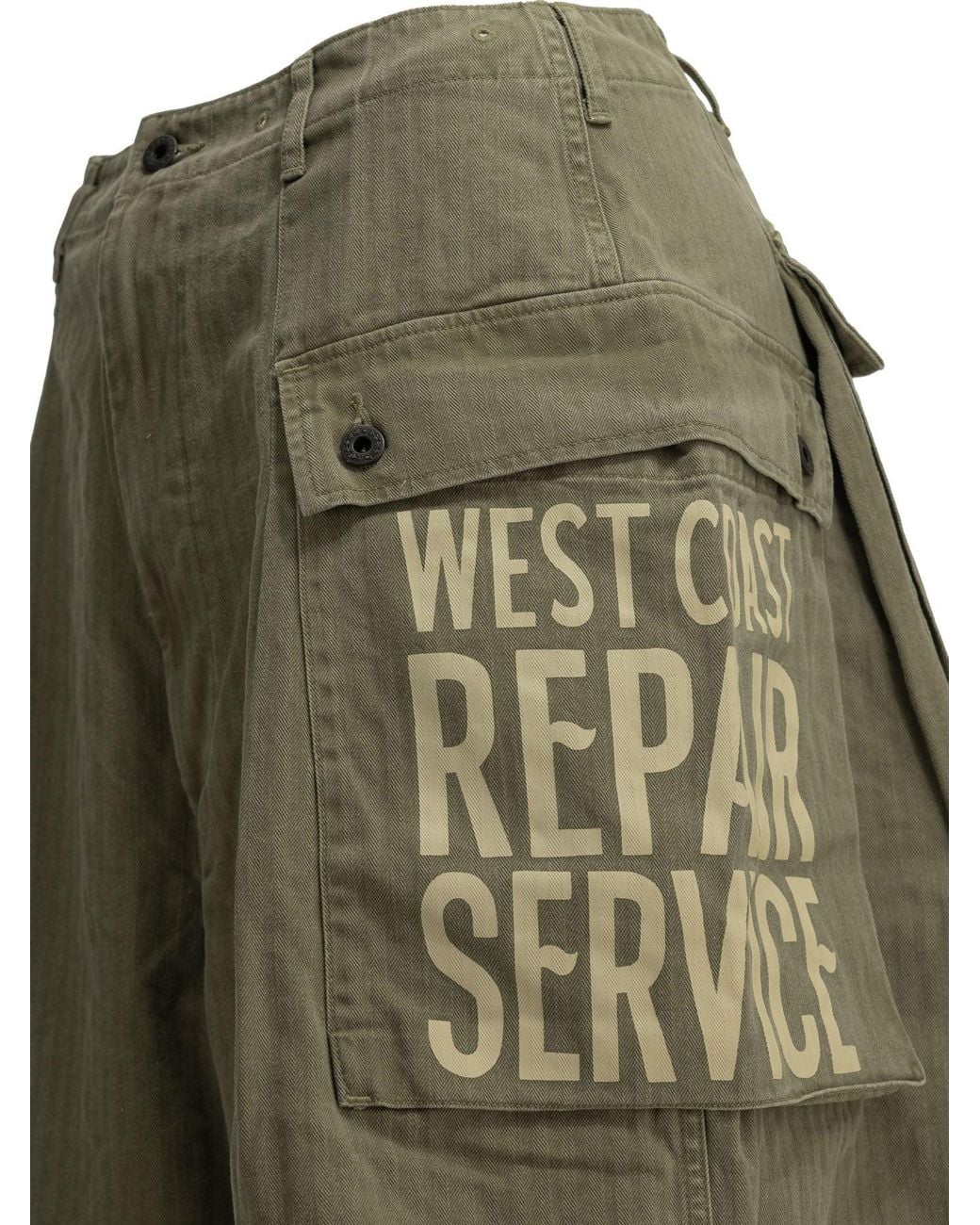 Kapital Green Jumbo Monkey Cargo Shorts for men