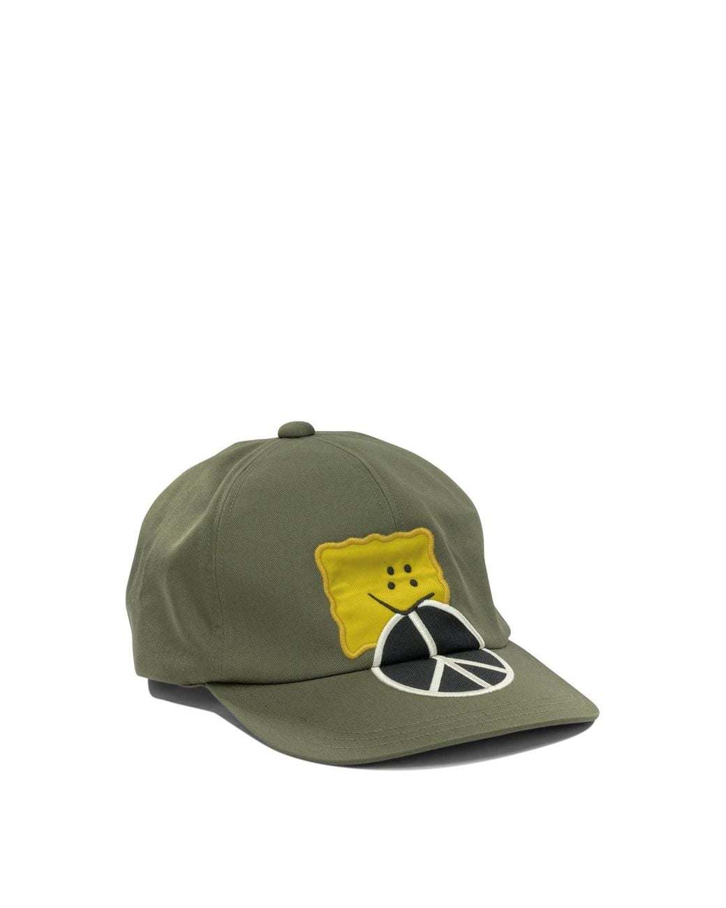 Kapital Green Chino Peckish Peace Baseball Cap for men