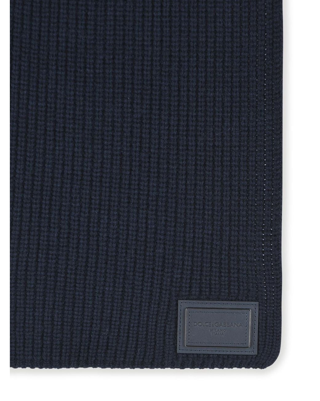 Dolce & Gabbana Blue Dolce & Gabbana 'Dg' Patch Scarf