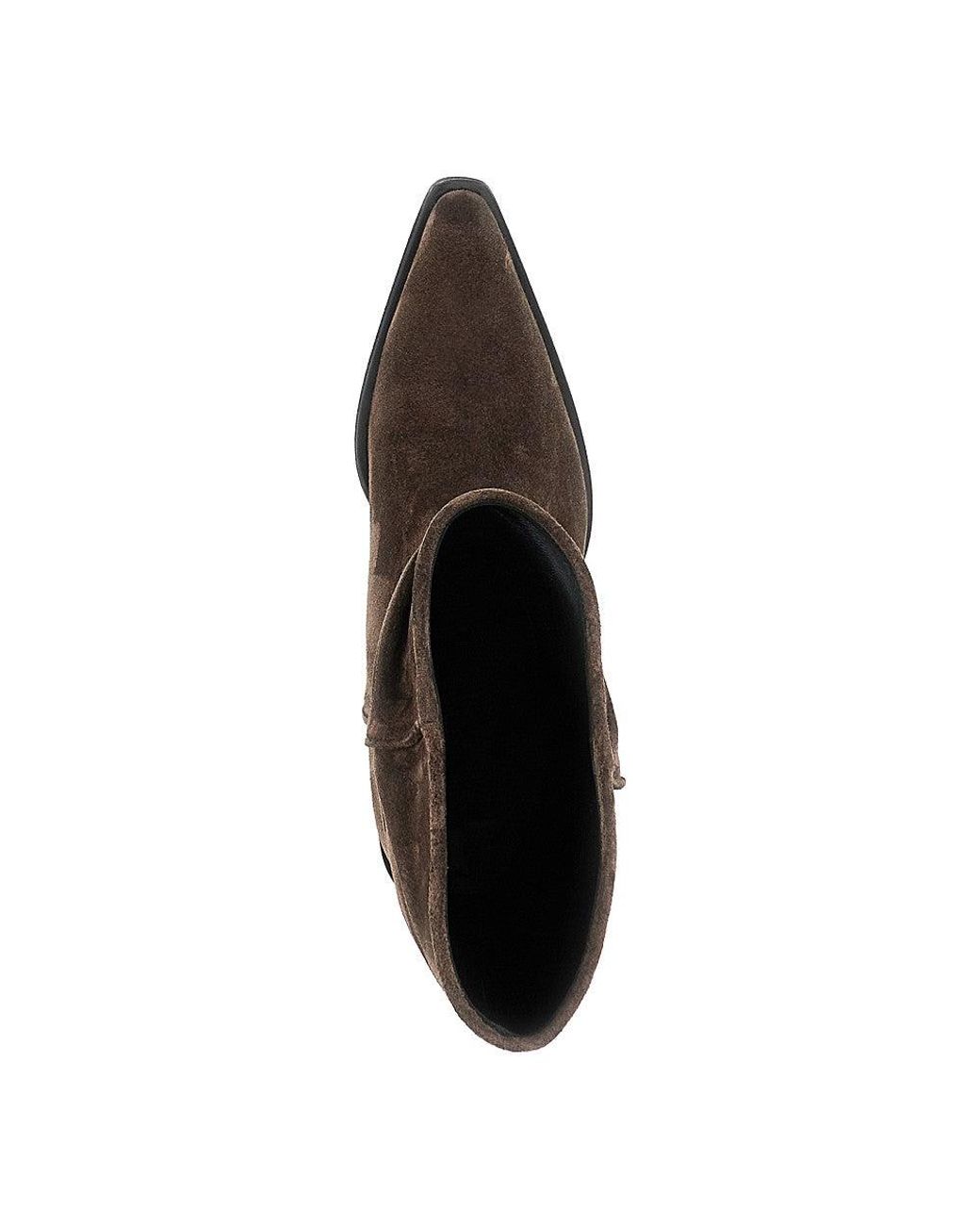 Khaite Brown 'Clive' Suede Leather Western Boots
