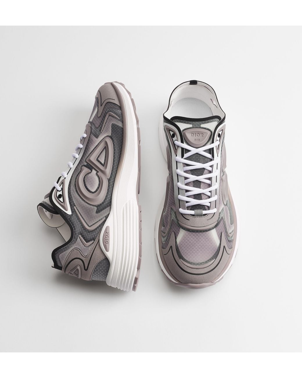 Dior White "B30 Countdown Tech" Sneakers for men