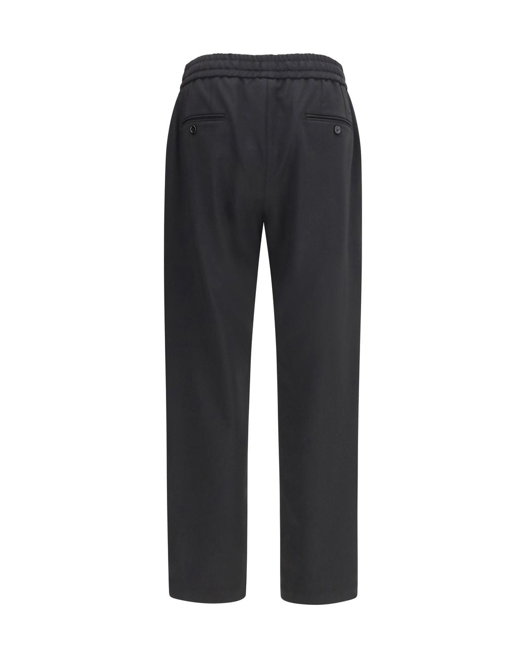 Dolce & Gabbana Black Jogger Pants Wool Gabardine Virgin Trousers for men