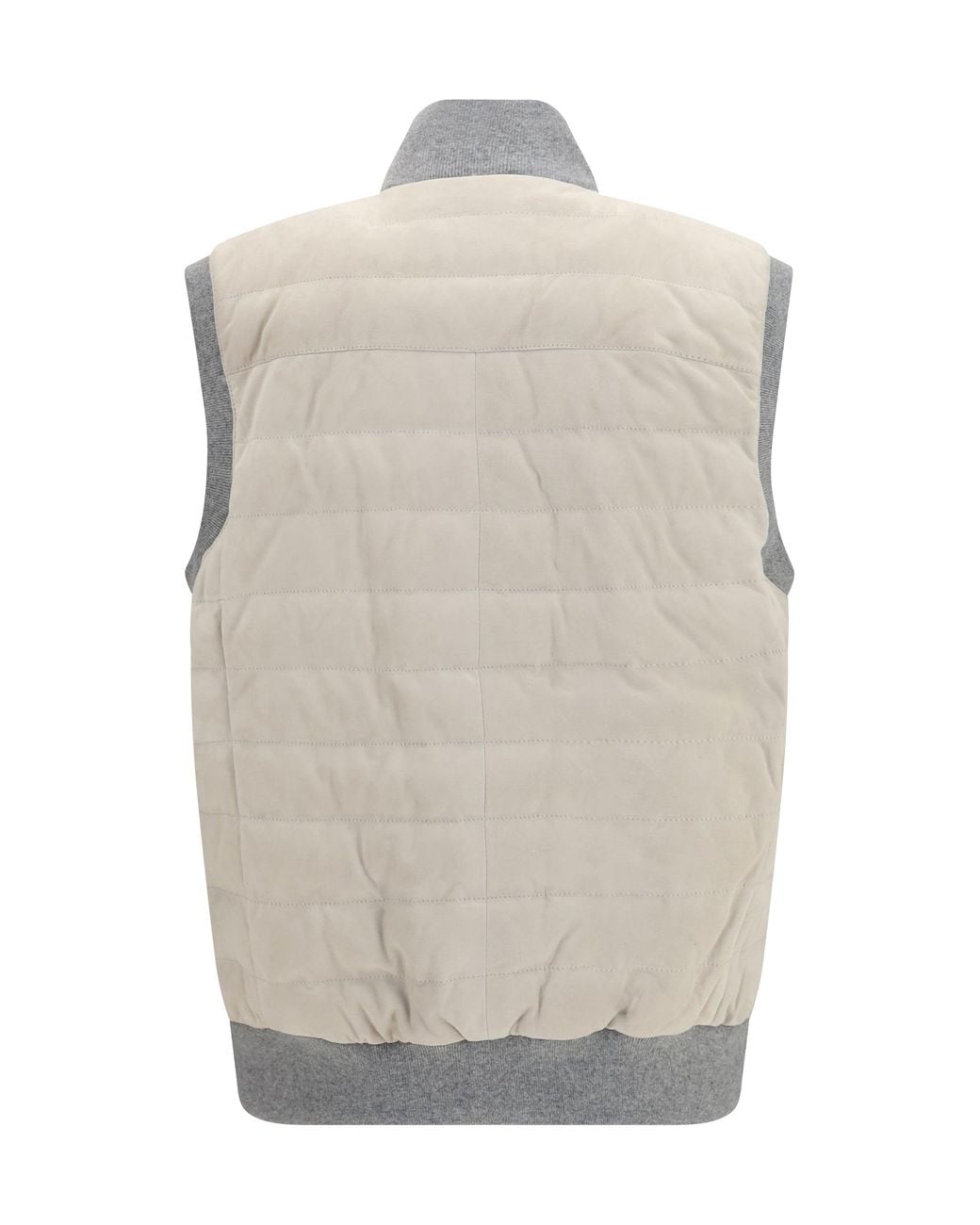 Brunello Cucinelli White Padded Vest for men