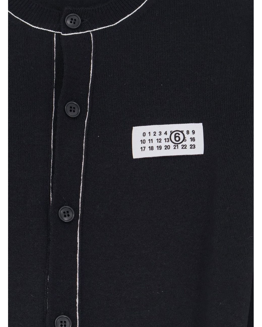 MM6 by Maison Margiela Blue Wool Blend Cardigan