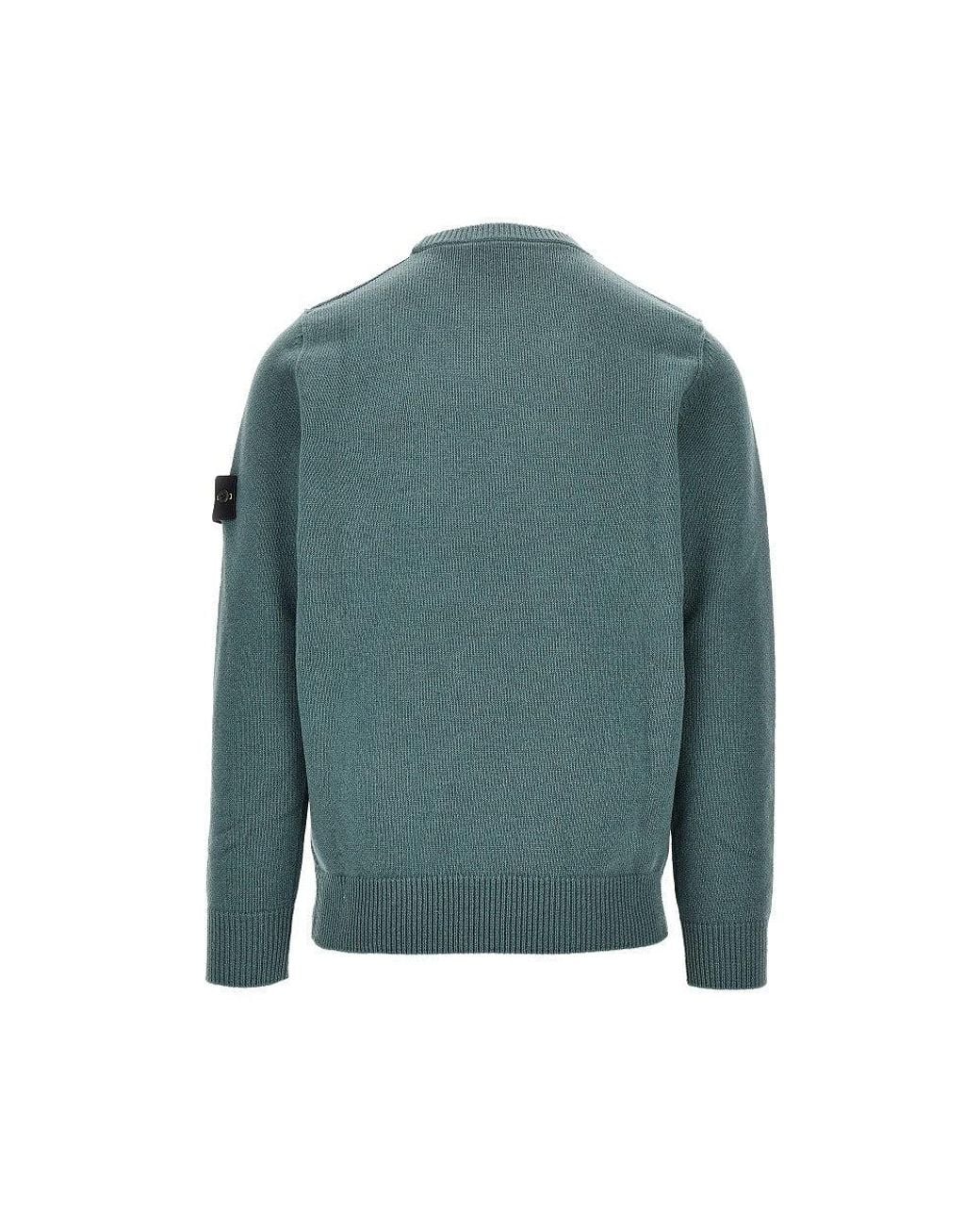 Stone Island Green Knitted Sweater for men