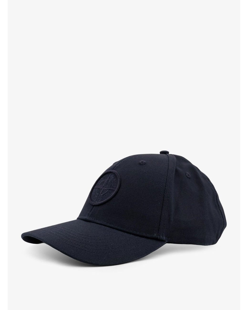 Stone Island Blue Cotton Baseball Cap for men