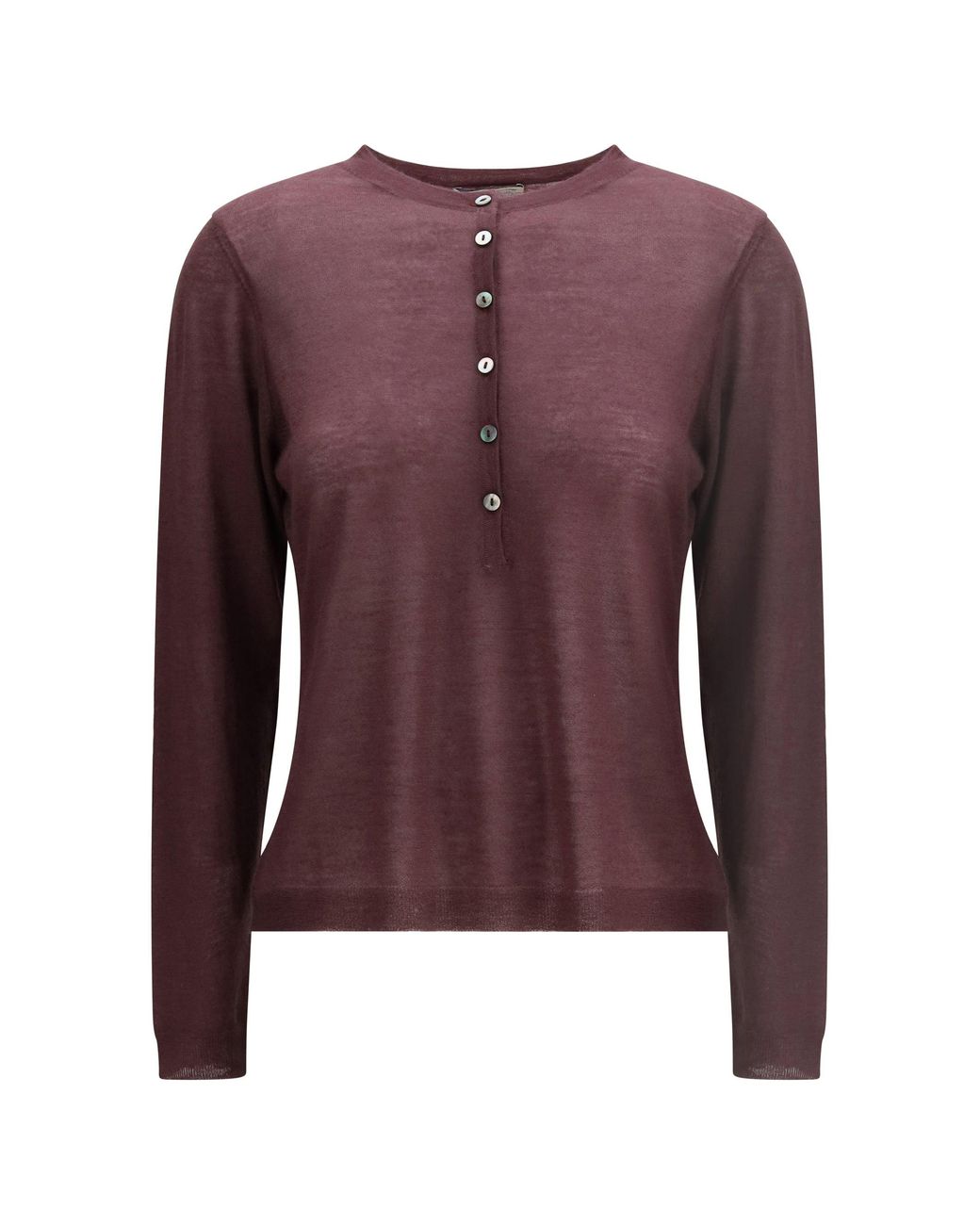 Mirror In The Sky Purple Cardigan Surya Henley Cashmere